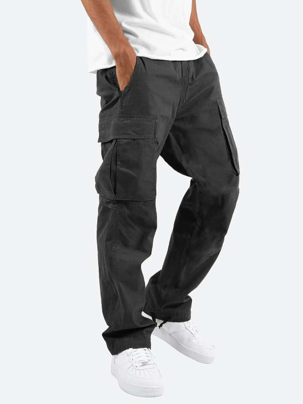 Men's Cargo Pants - Casual Fit Trousers with Functional Pockets
