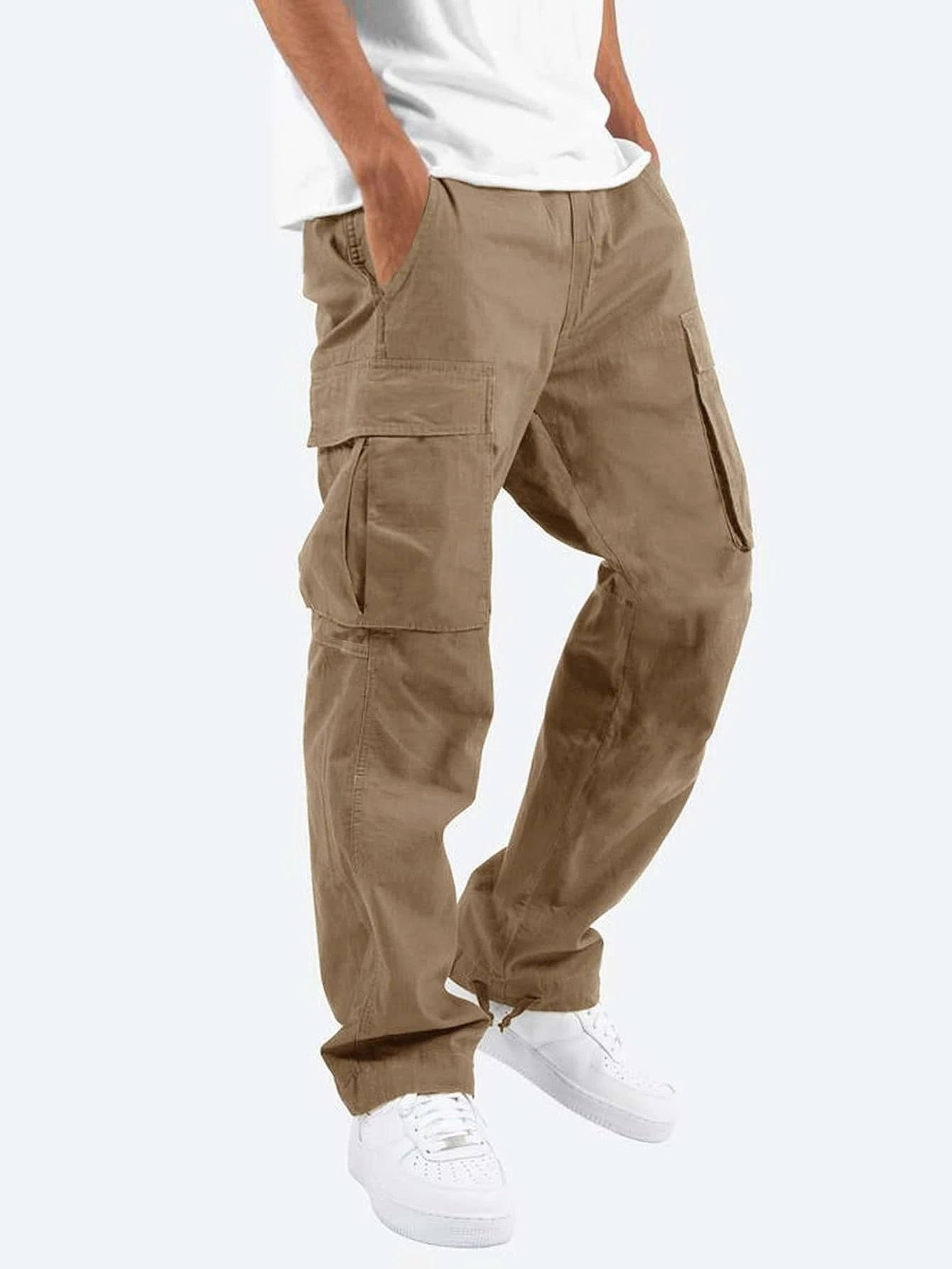 Men's Cargo Pants - Casual Fit Trousers with Functional Pockets