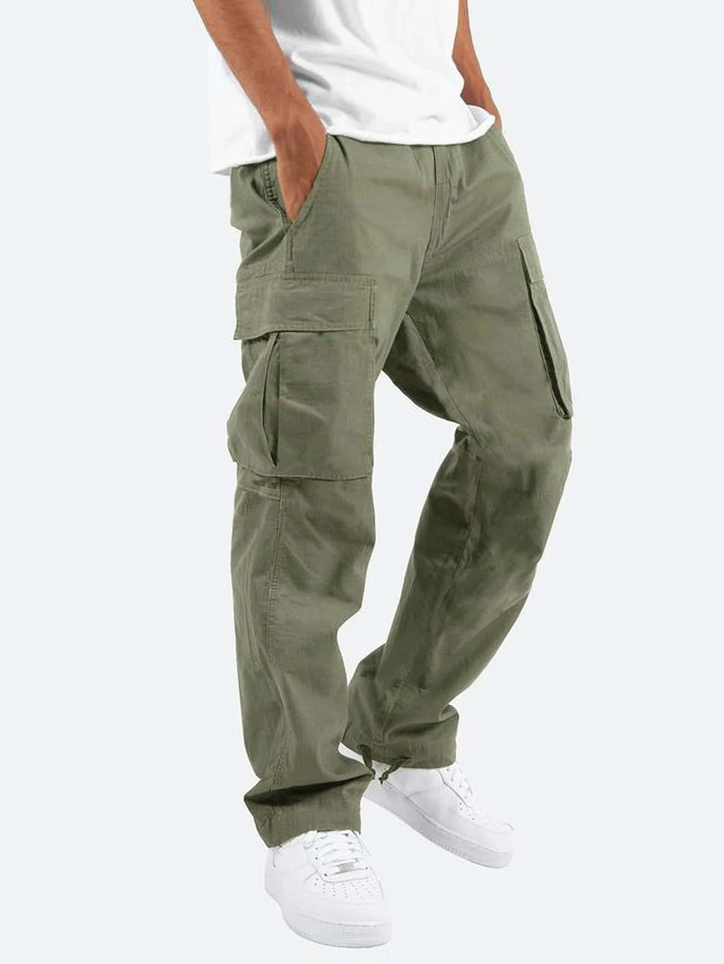 Men's Cargo Pants - Casual Fit Trousers with Functional Pockets