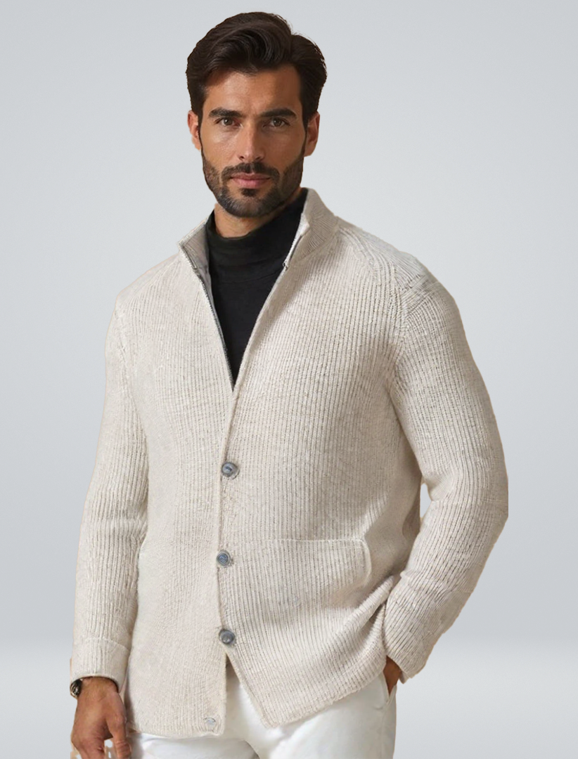 Men's Elegant Knit Jacket for Casual and Formal Wear