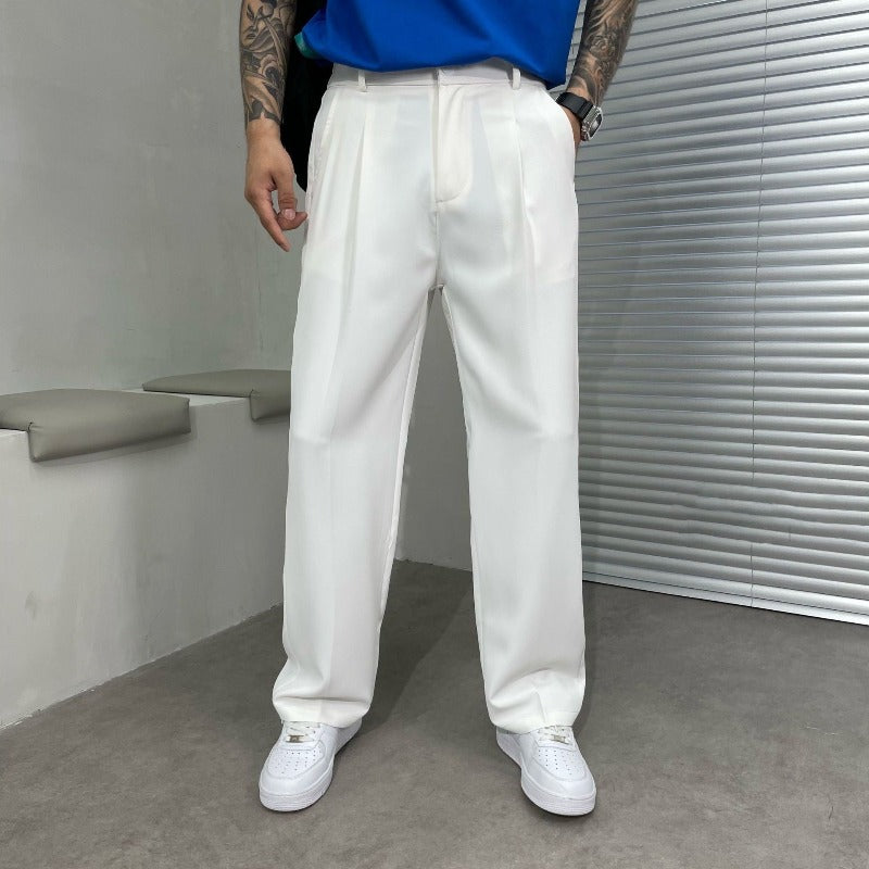 Men's Elegant Wide-Leg Trousers for Modern Style