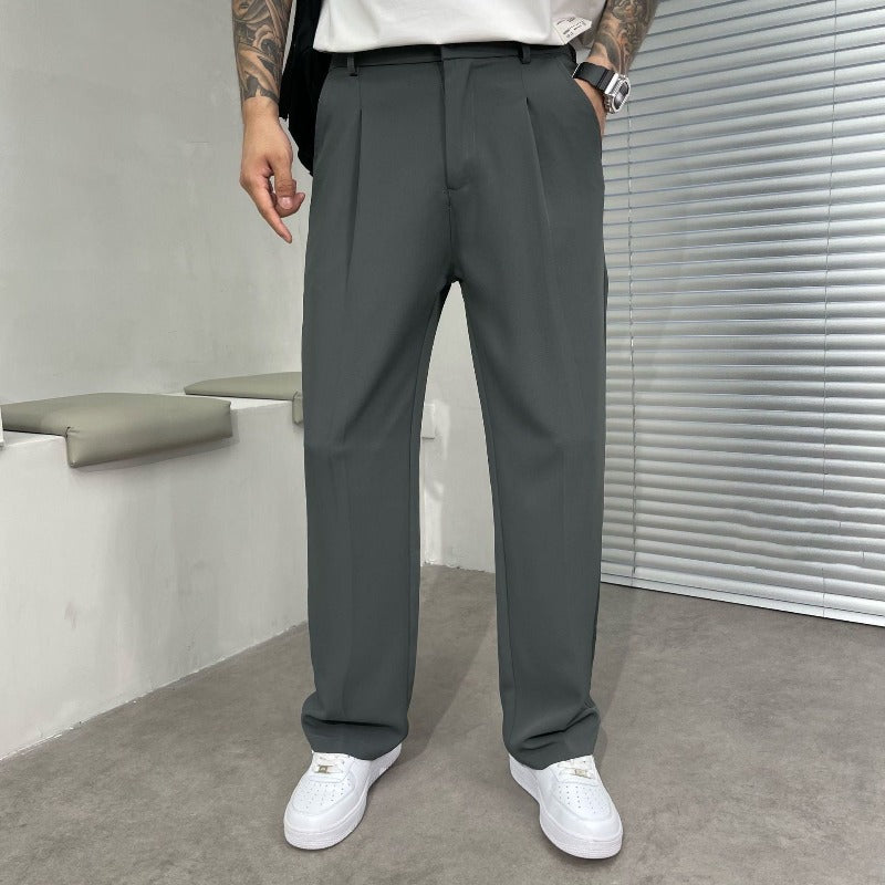 Men's Elegant Wide-Leg Trousers for Modern Style