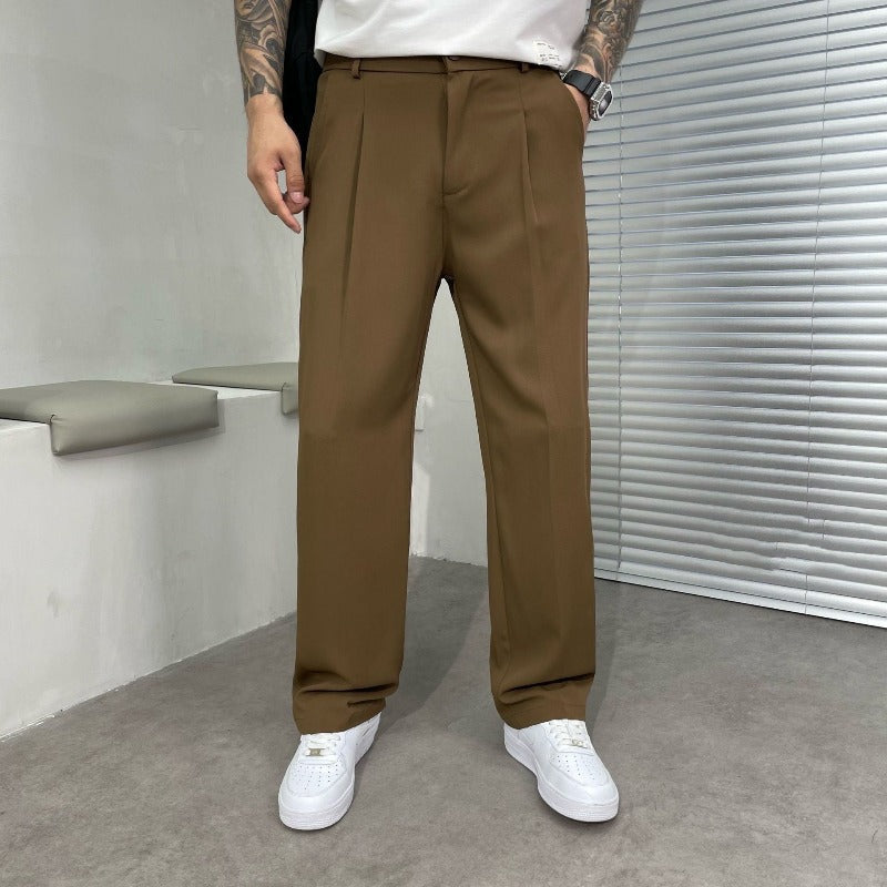 Men's Elegant Wide-Leg Trousers for Modern Style