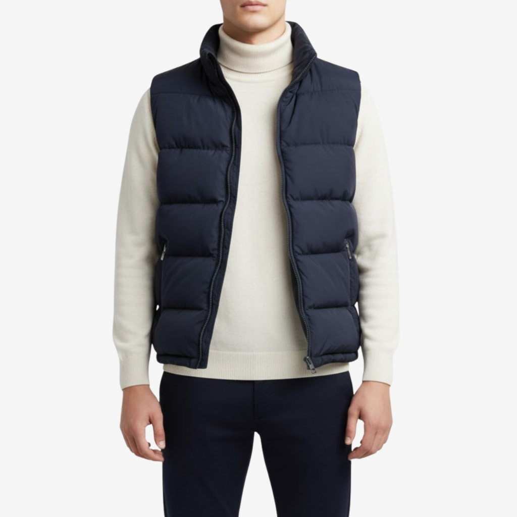 Men's Lightweight Padded Vest for Layering and Daily Use