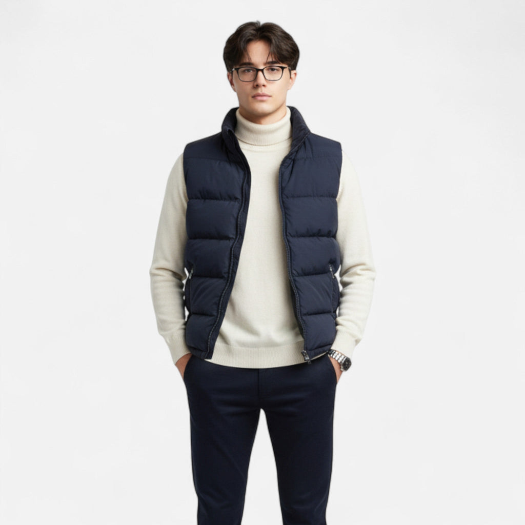 Men's Lightweight Padded Vest for Layering and Daily Use