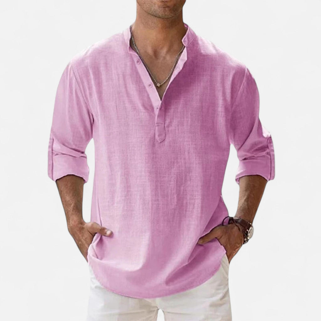 Men's Casual Linen Beach Shirt