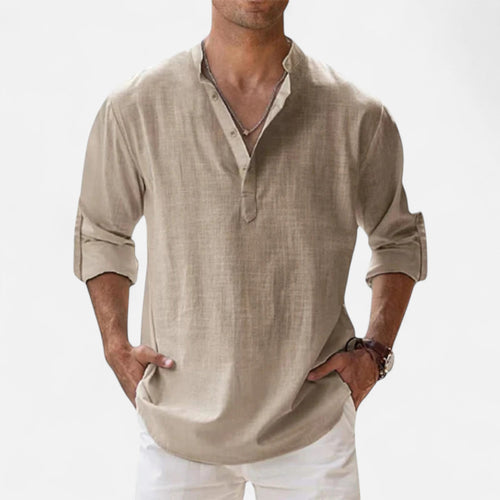 Men's Casual Linen Beach Shirt
