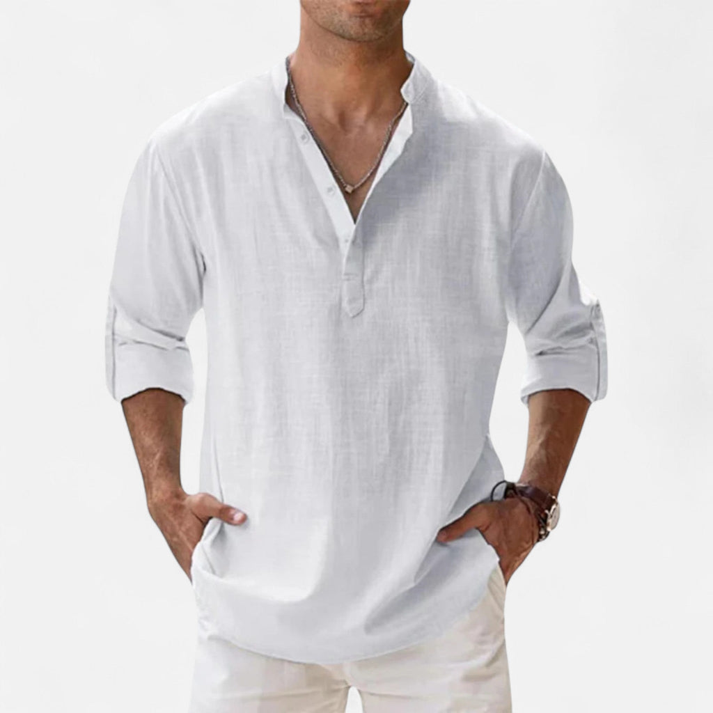 Men's Casual Linen Beach Shirt