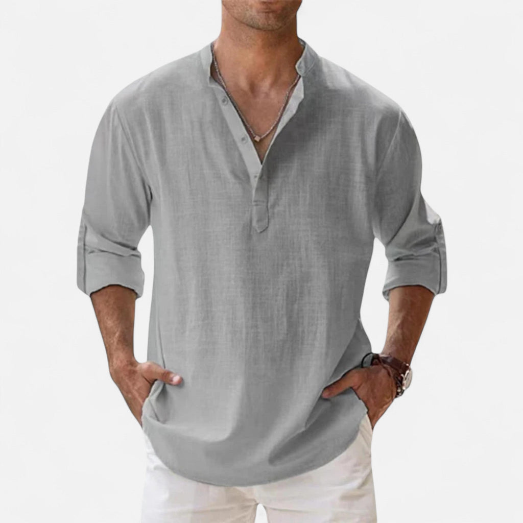 Men's Casual Linen Beach Shirt