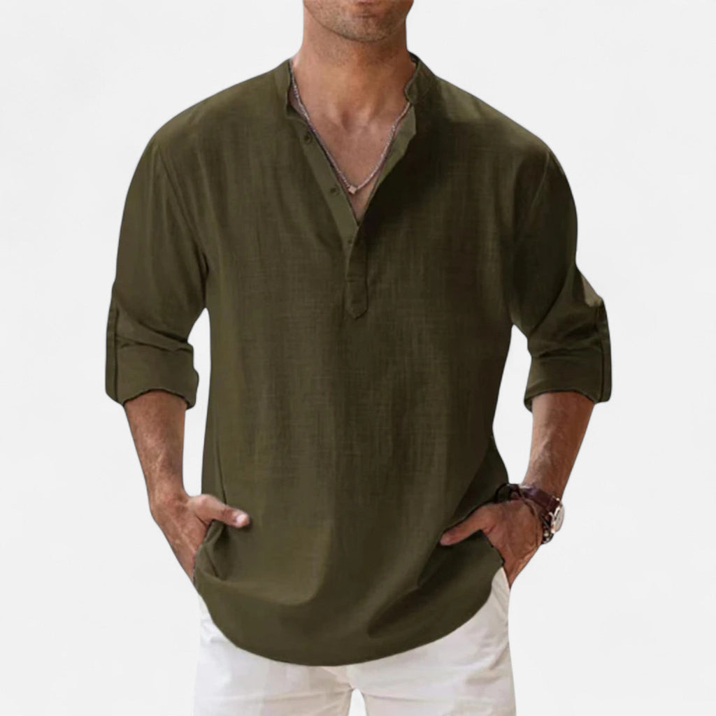 Men's Casual Linen Beach Shirt