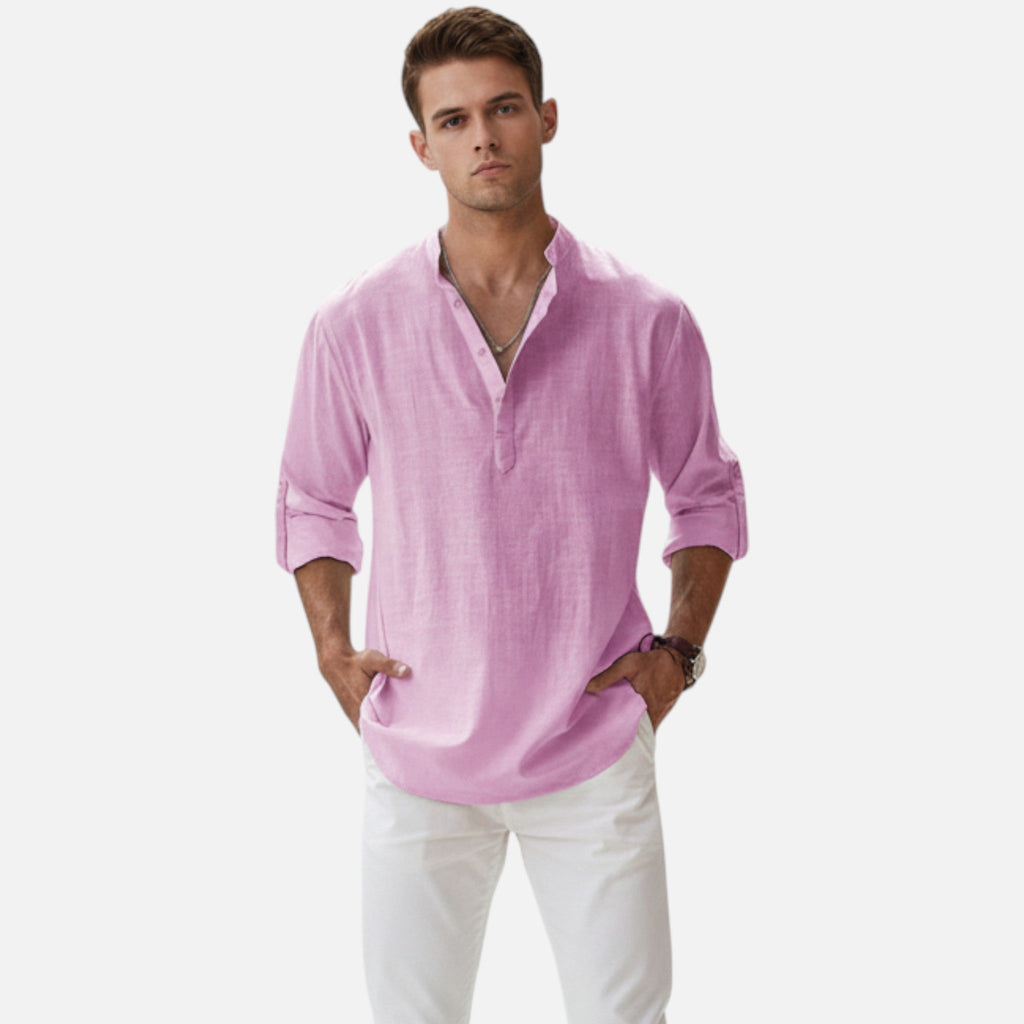 Men's Casual Linen Beach Shirt