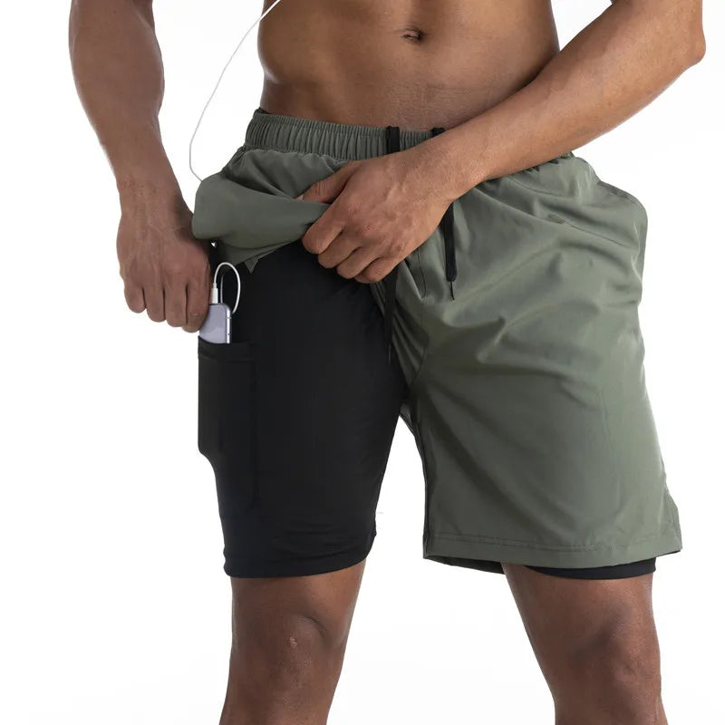 Men's Running Shorts with Phone Pocket for Gym and Workouts