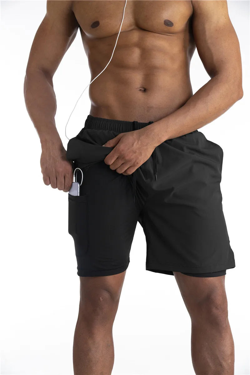 Men's Running Shorts with Phone Pocket for Gym and Workouts