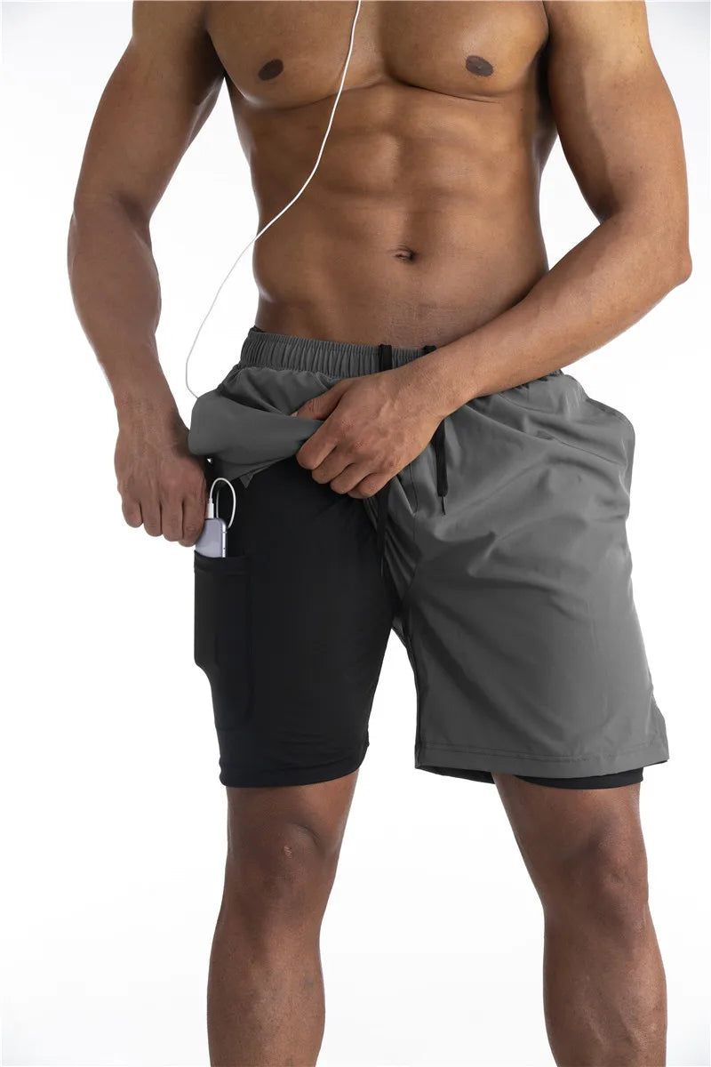 Men's Running Shorts with Phone Pocket for Gym and Workouts
