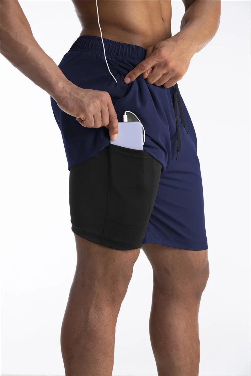 Men's Running Shorts with Phone Pocket for Gym and Workouts