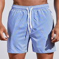 Men's Swim Shorts with Classic Striped Pattern and Quick Drying Design