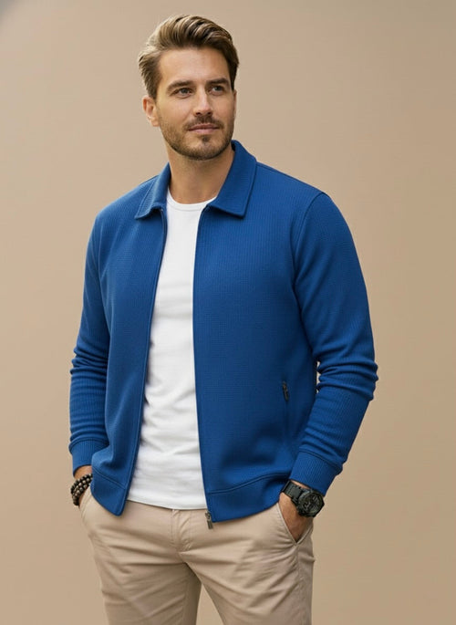 Men's  Cardigan with Stand-Up Collar and Modern Style