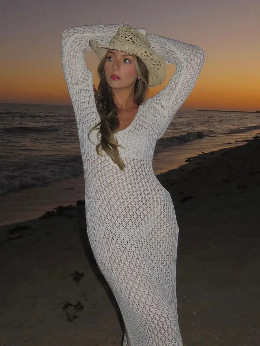 Women's Crochet Summer Maxi Dress