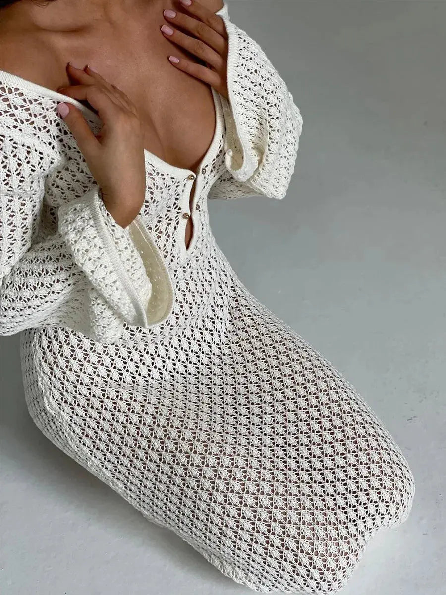 Women's Crochet Summer Maxi Dress
