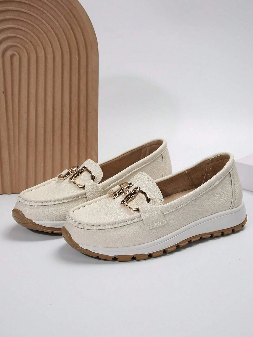 Women's Elegant Loafers with Metal Accent