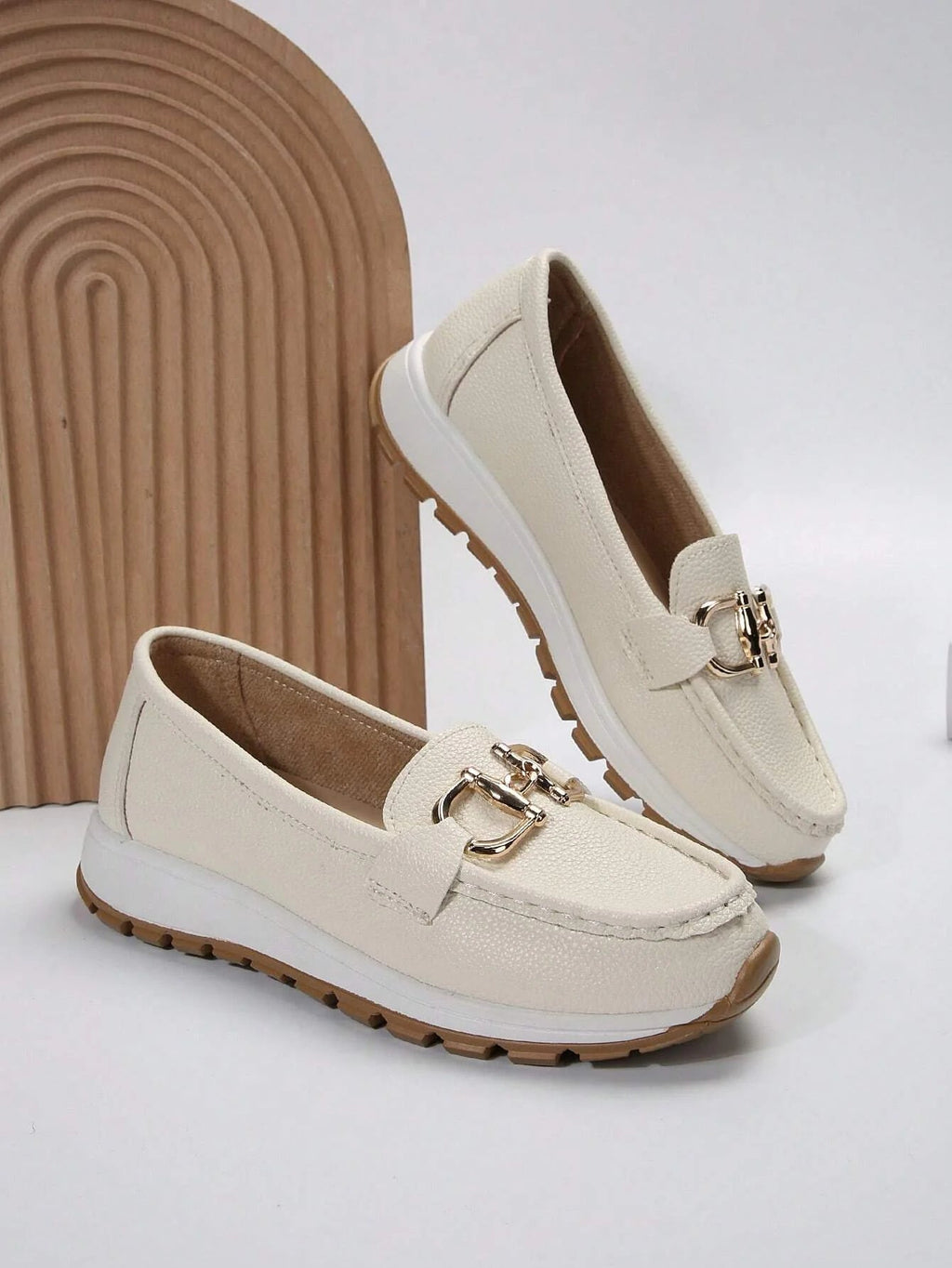 Women's Elegant Loafers with Metal Accent