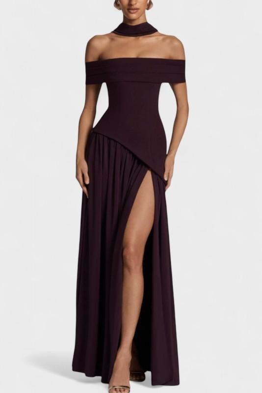 Women's Elegant Off-Shoulder Maxi Dress