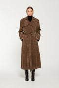 Women's Elegant Trench Coat with Waist Belt
