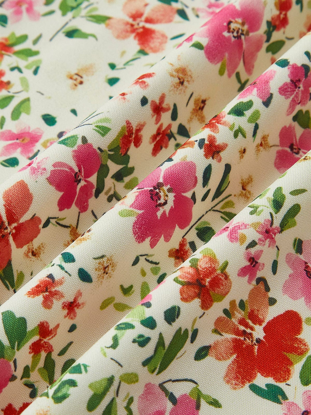 Women's Floral Summer Midi Dress with Lace-Up Details