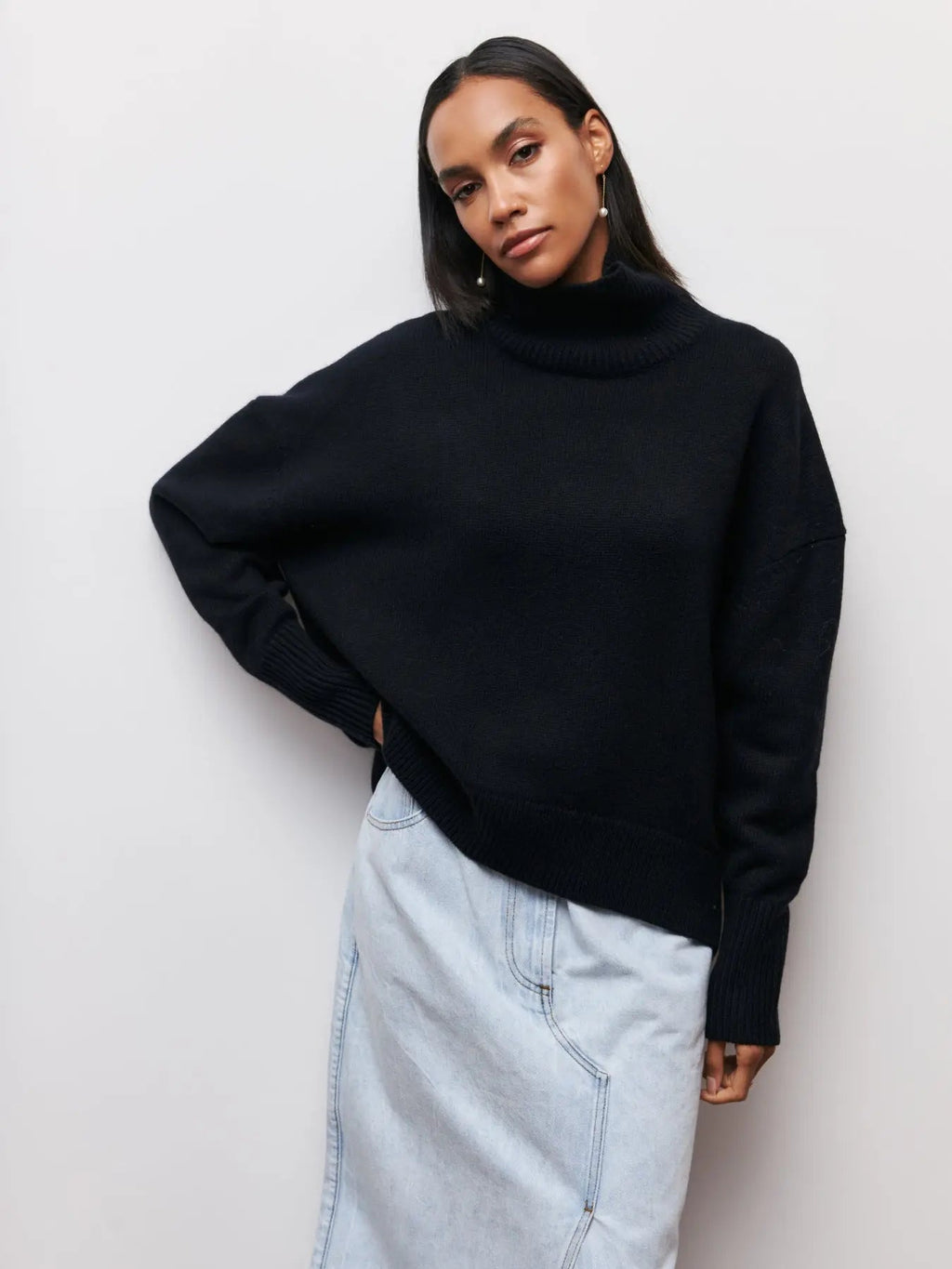 Women's Knitted Turtleneck Sweater