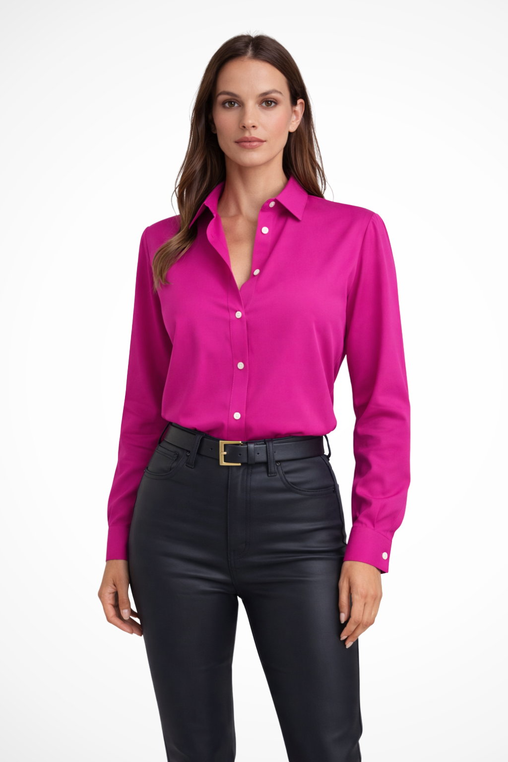 Women's Long Sleeve V Neck Blouse