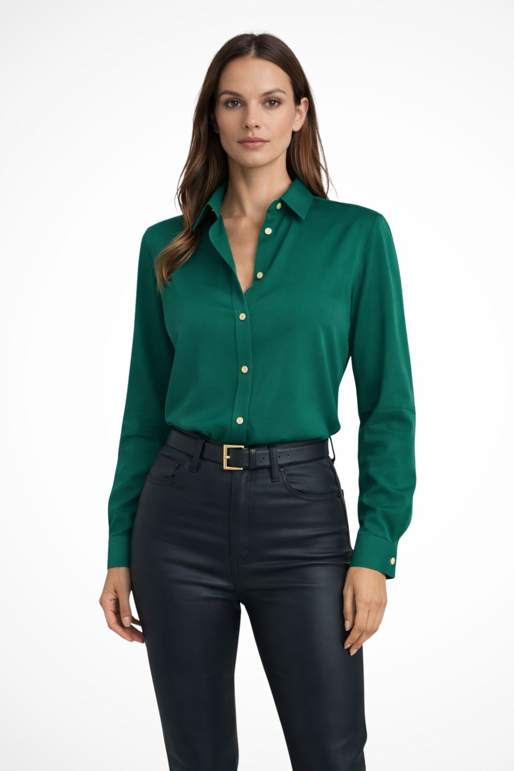 Women's Long Sleeve V Neck Blouse