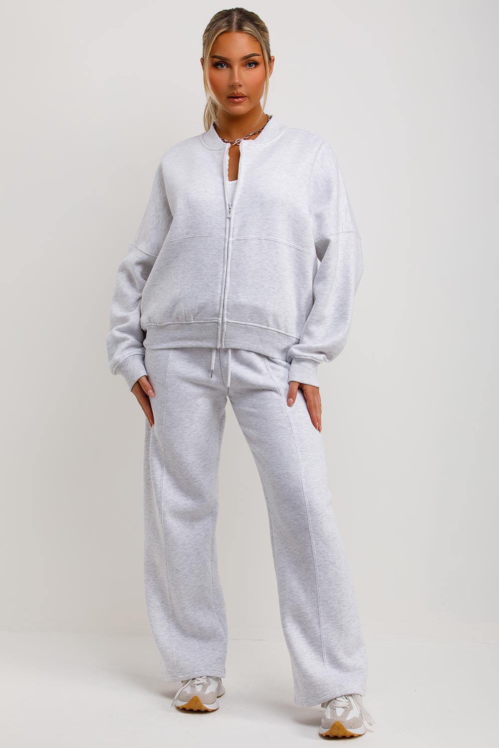 Women's Loungewear Set - Bomber Sweatshirt and Joggers