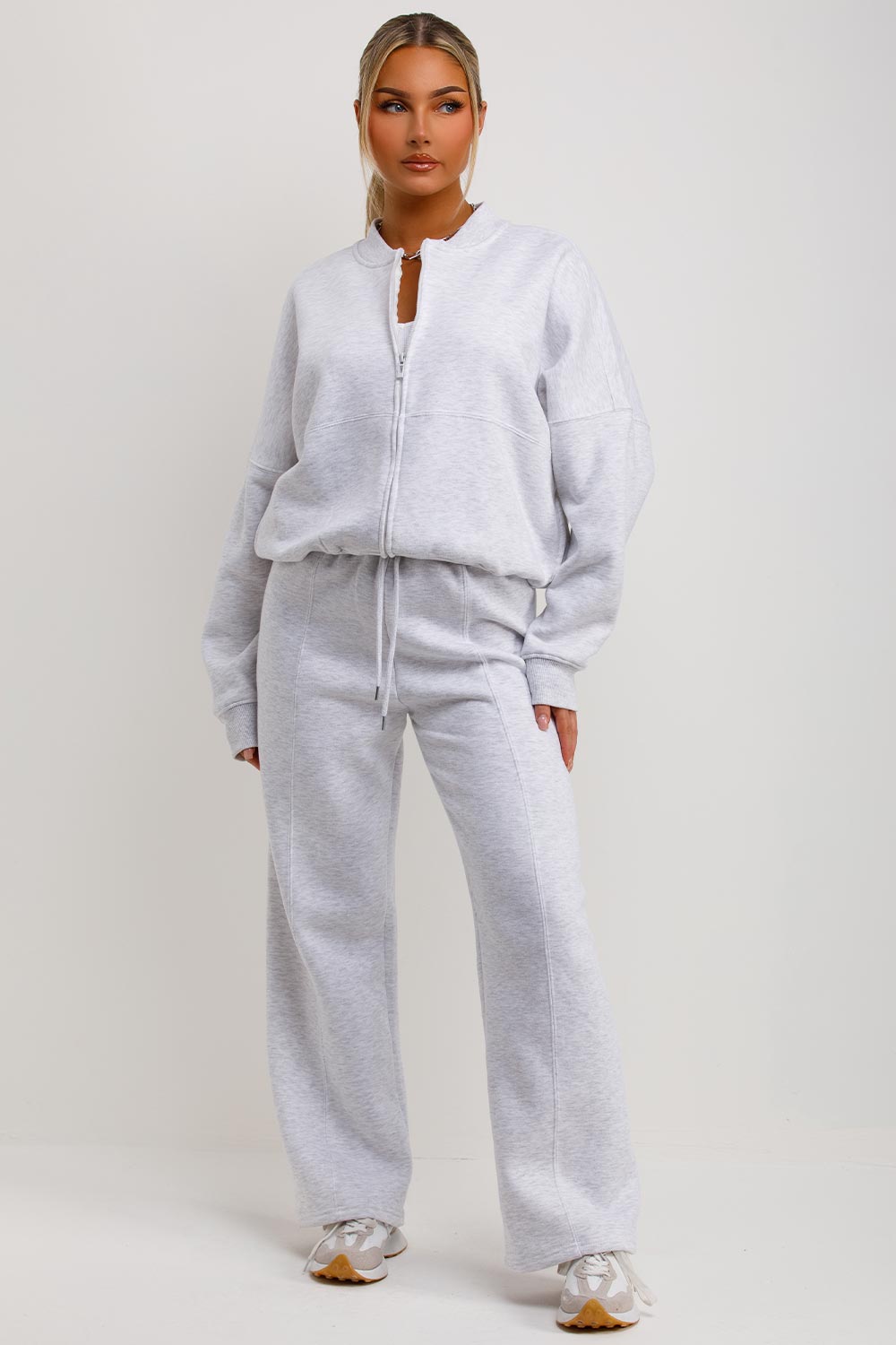 Women's Loungewear Set - Bomber Sweatshirt and Joggers