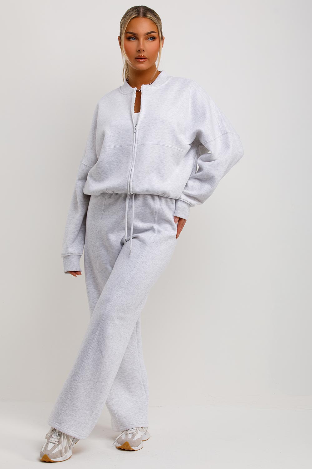 Women's Loungewear Set - Bomber Sweatshirt and Joggers