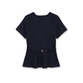 Women's Peplum Top with Belted Waist for Smart Casual Style
