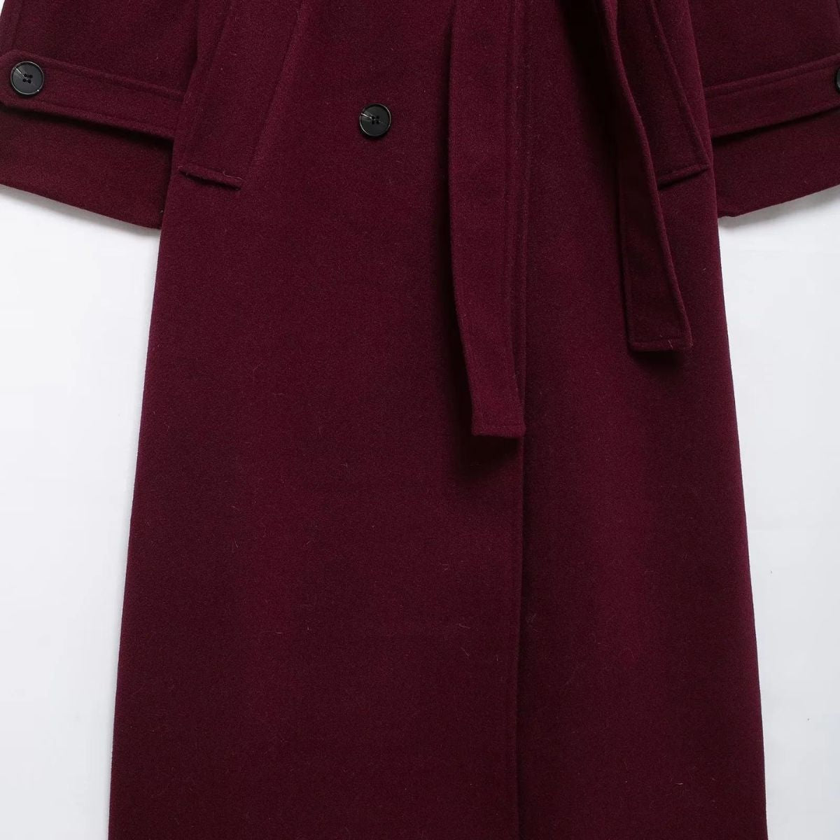 Women's Trench Coat - Elegant Double-Breasted Design